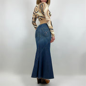 Bebe Denim Maxi Skirt (S)