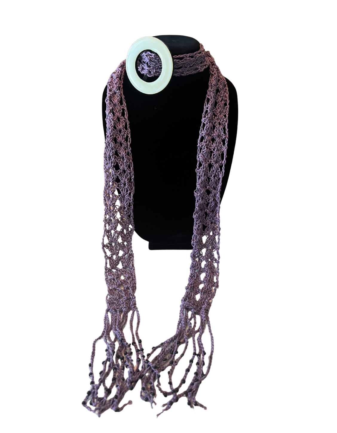 Buckle Fringe Scarf