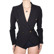 Y2K Italian Black Fitted Blazer (M)
