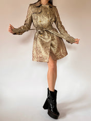 90s Rampage Gold Trench Coat (S/M)