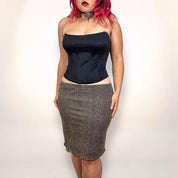 90s Mesh Leopard Skirt (S/M)