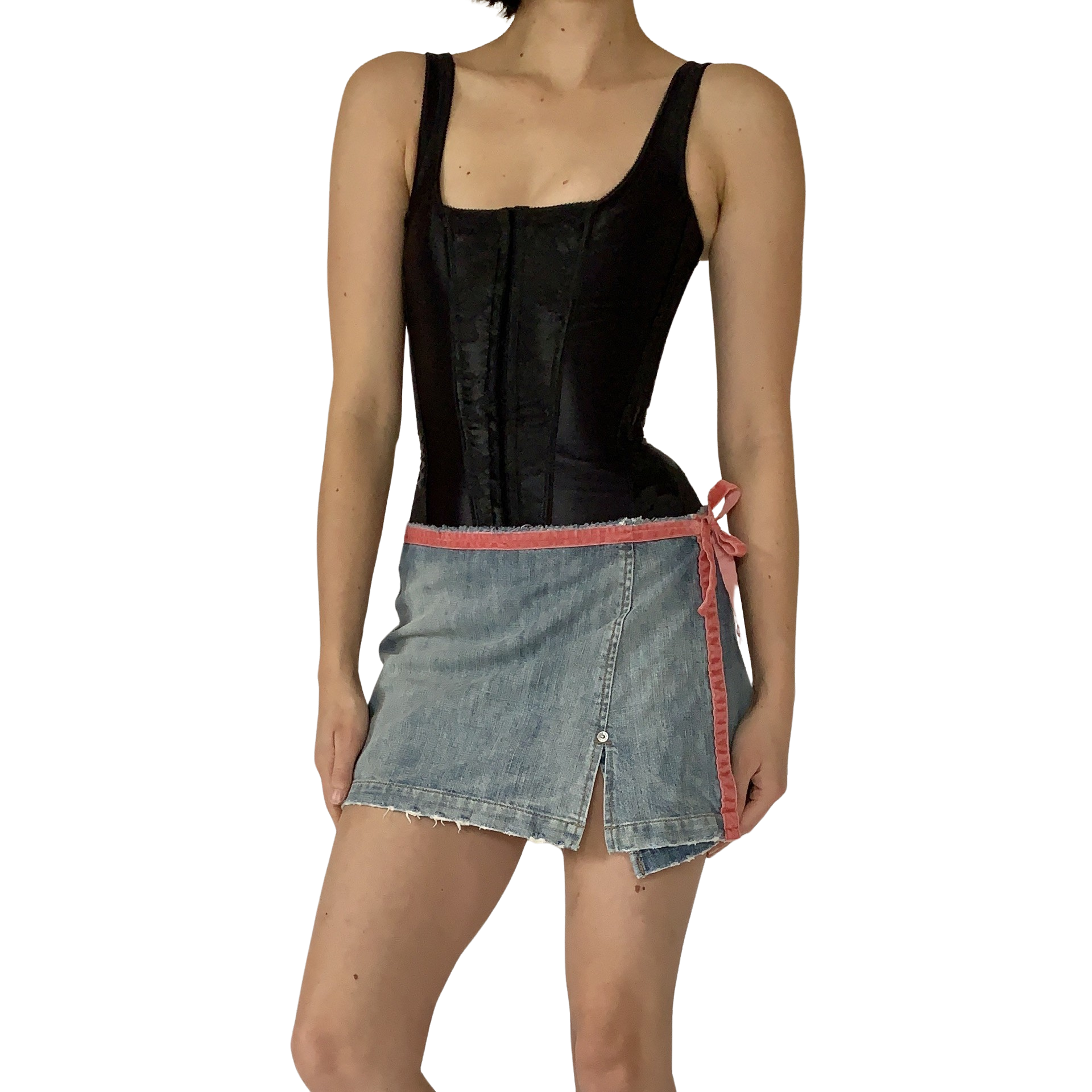 Y2K Denim Wrap Mini (S)