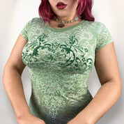 Y2K Fairy Grunge Baby Tee (S-M)