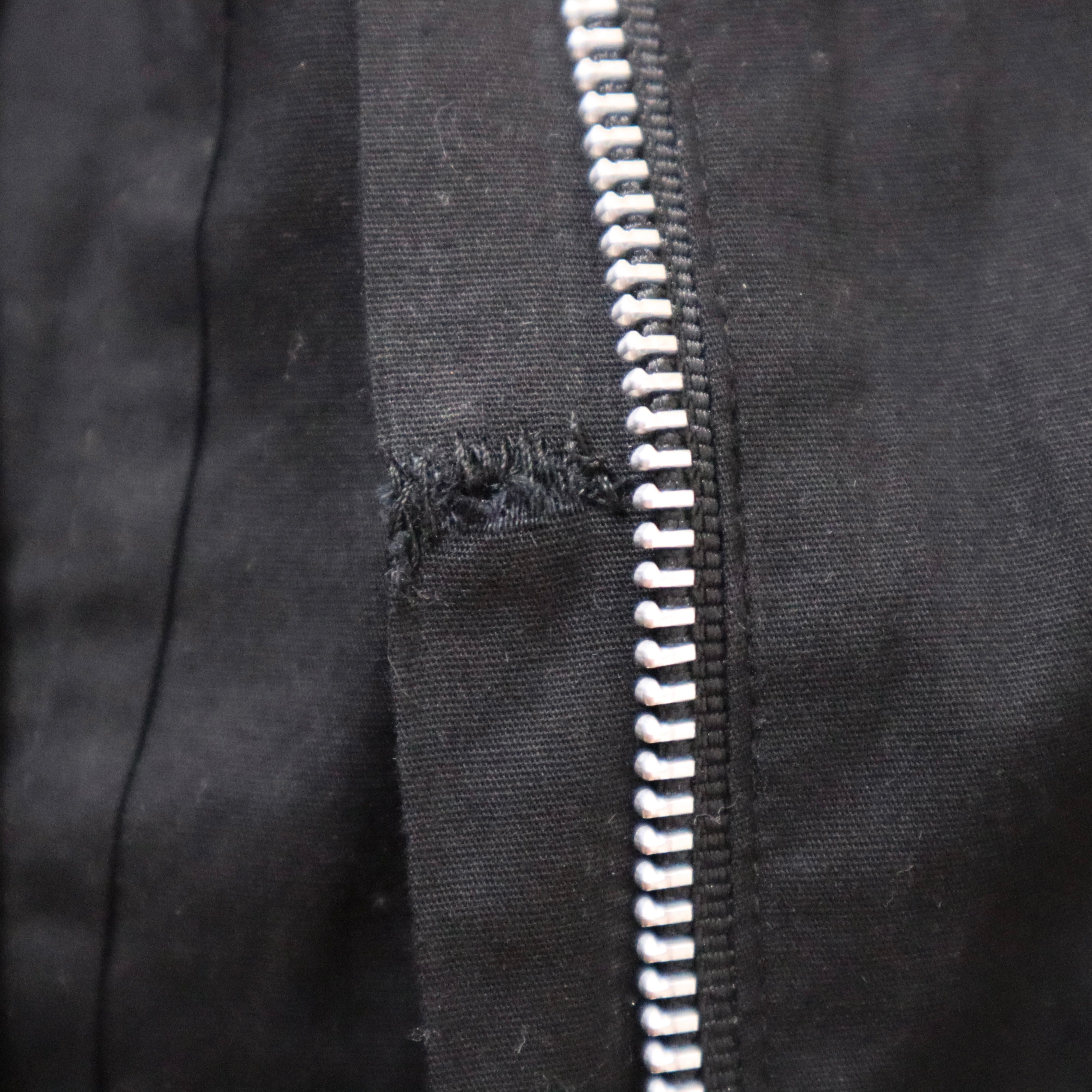 Y2K Black Zip Up Blouse (XS)