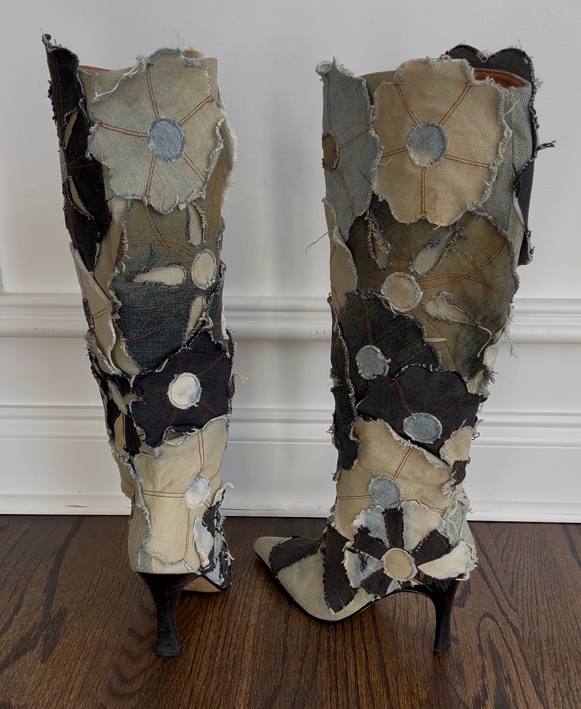 Miss Sixty Denim Patchwork Boots (6)
