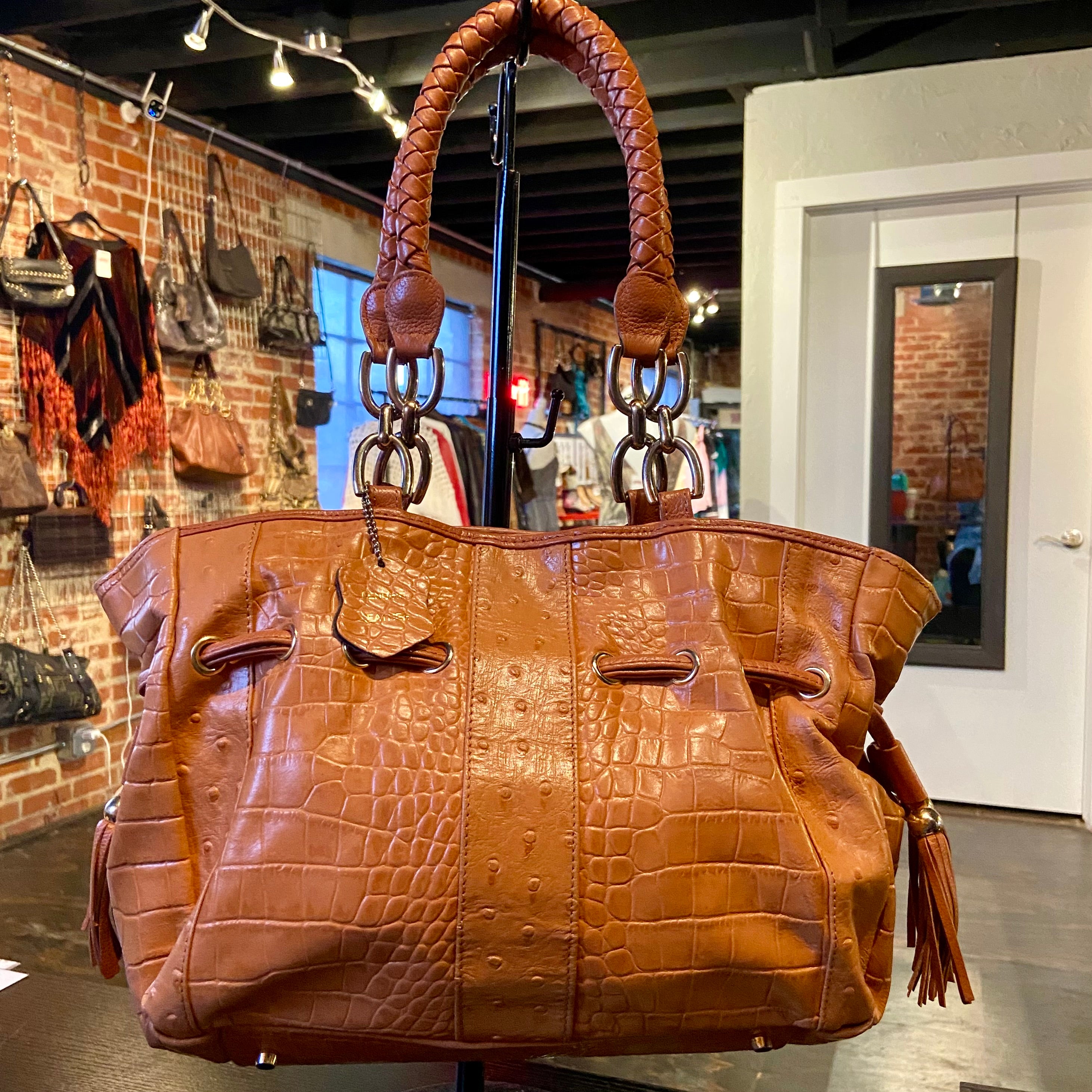 Genuine leather Isabella Adams tote, handbag .