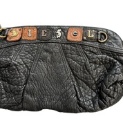 Vintage Diesel Black Leather steampunk Clutch Bag