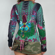 Italian Vintage Maximalist Graphic Long Sleeve (L/XL)