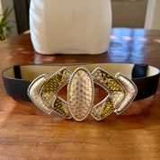 Chicos Black Leather Belt