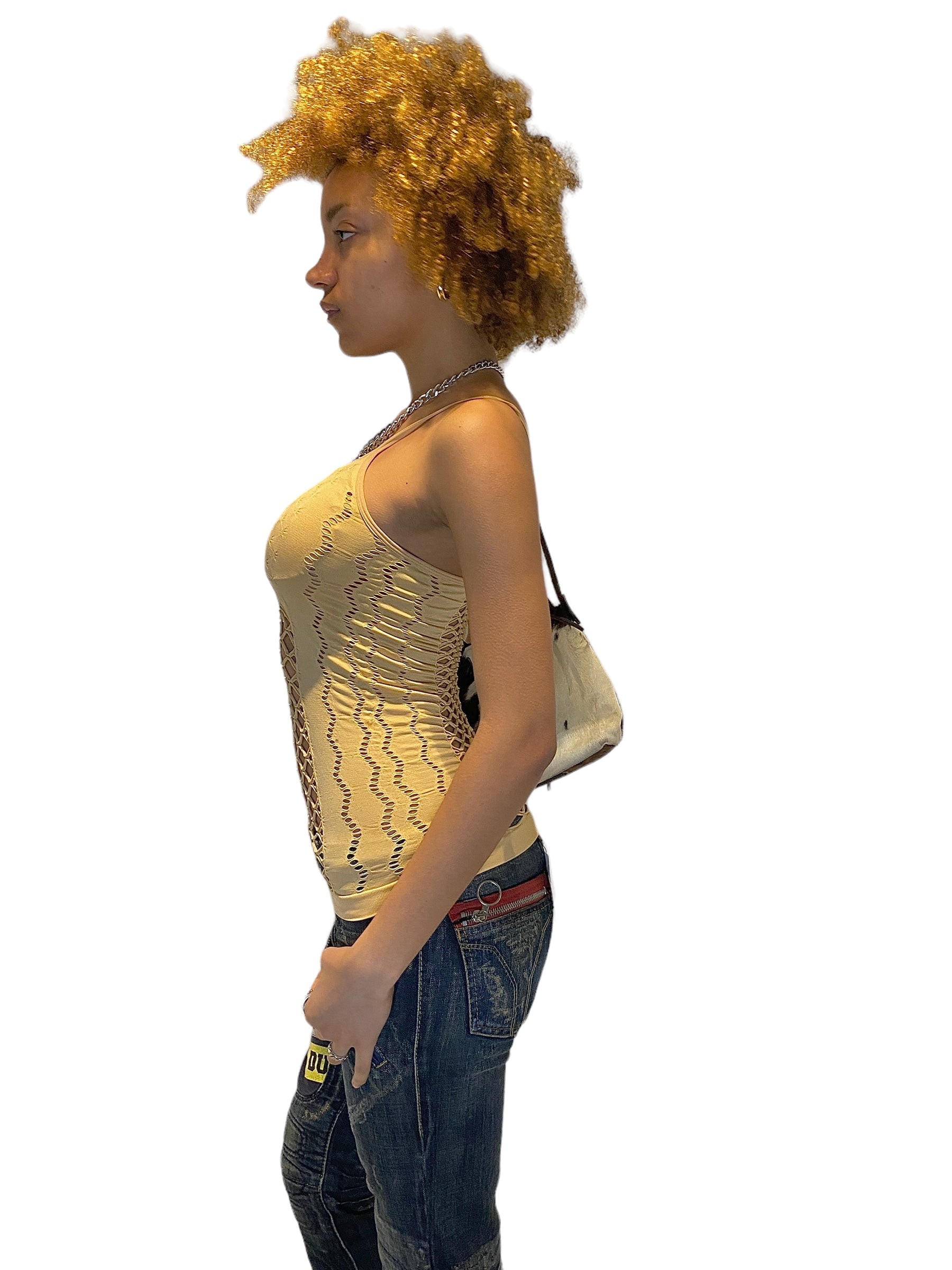 Deadstock fishnet dance top subversive basics top (S)