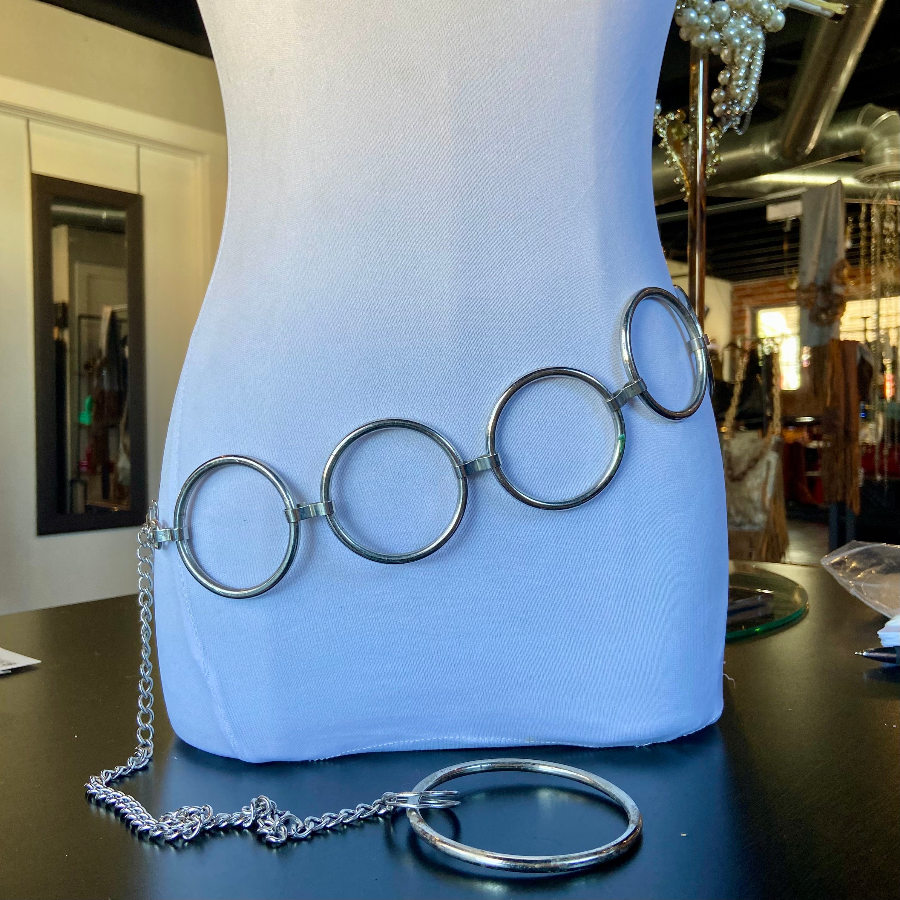 Silver Circle Linked Belt