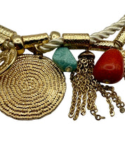 Gold Charm Rope Necklace
