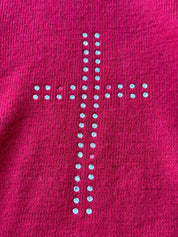 Vintage Deadstock Knit Sweater with Cross (S/M)