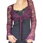 Whimsygoth Purple Lace Bolero