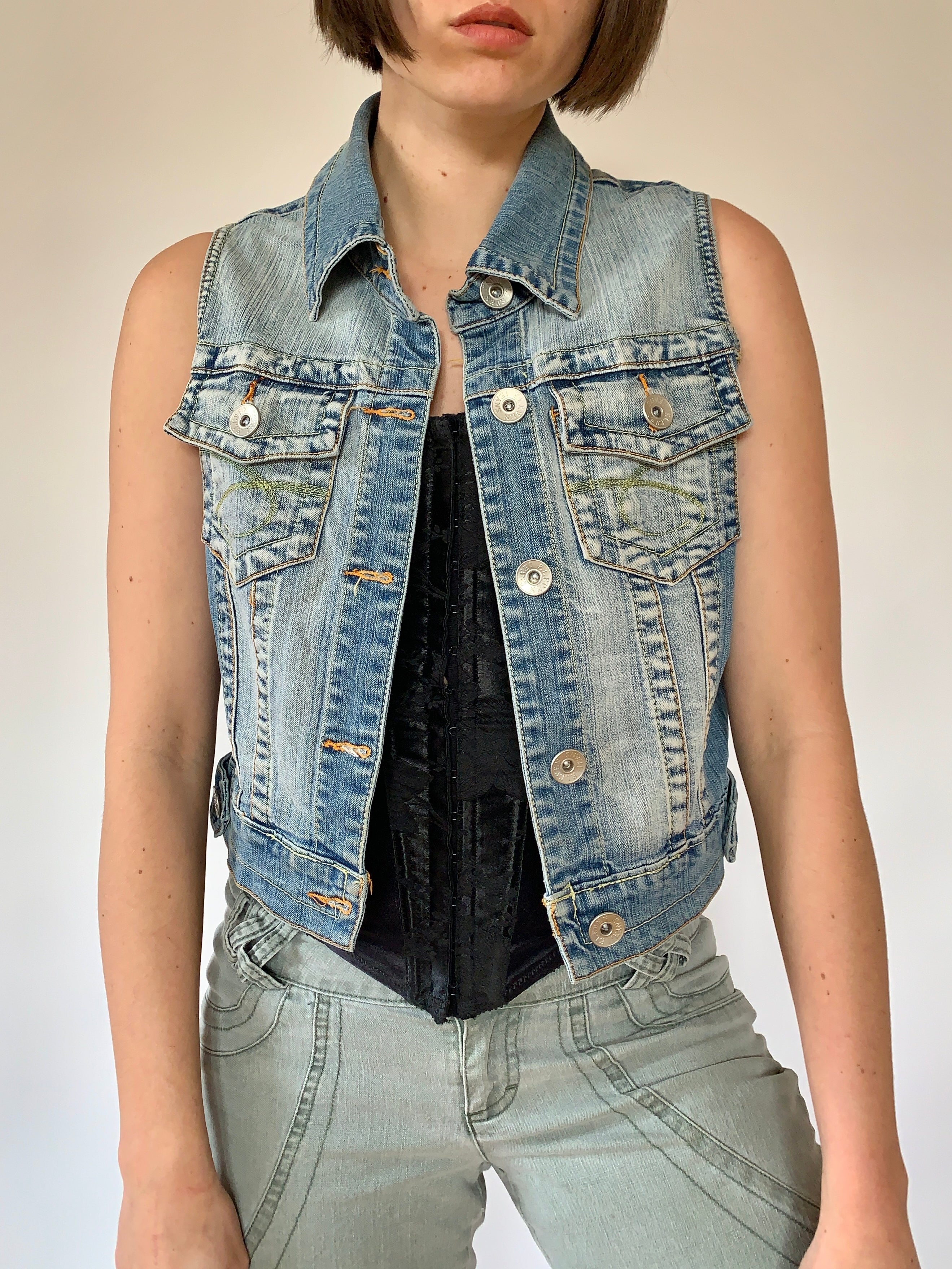 Y2K Denim Vest (S/M)
