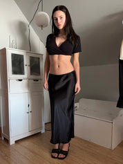 Silk Maxi in Noir (S)