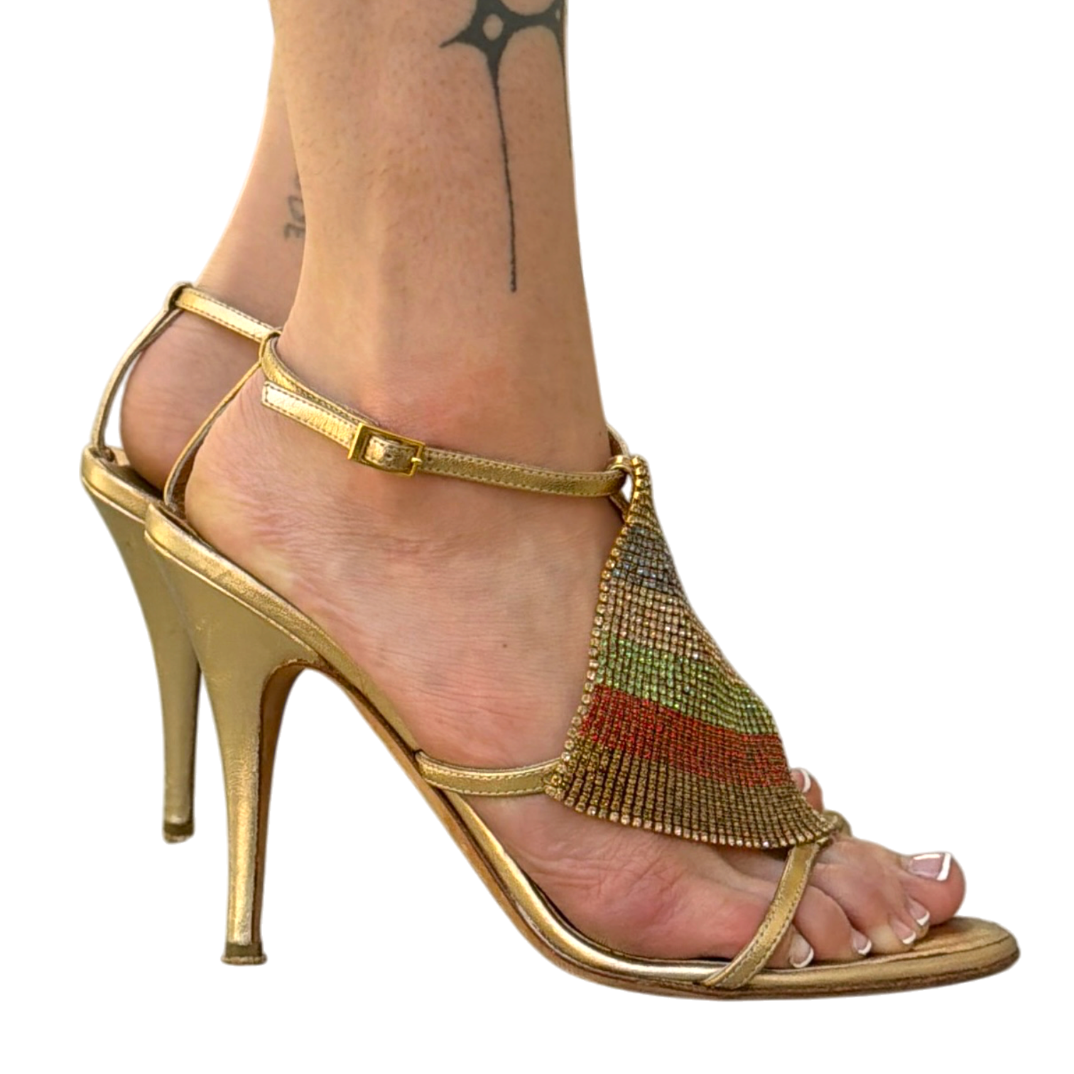 Giuseppe Zanotti Crystal Rainbow Heels (8.5)