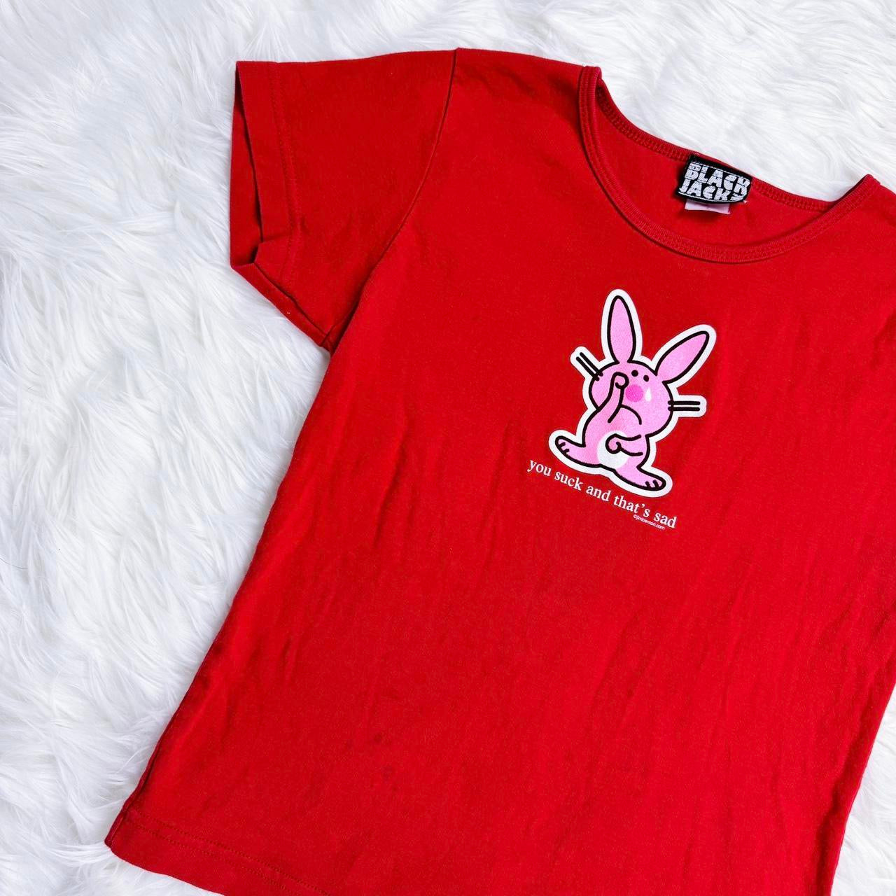 Y2K “You Suck” Happy Bunny Baby Tee (M)