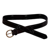 Vintage Black Leather Belt (S/M)