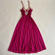 Vintage raspberry maxi slip (s)