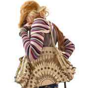 Cavalli Oversized Metallic Purse