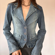 Y2K Denim Blazer (M)