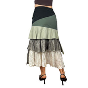 Euro Vintage Patchwork Utility Skirt (S)