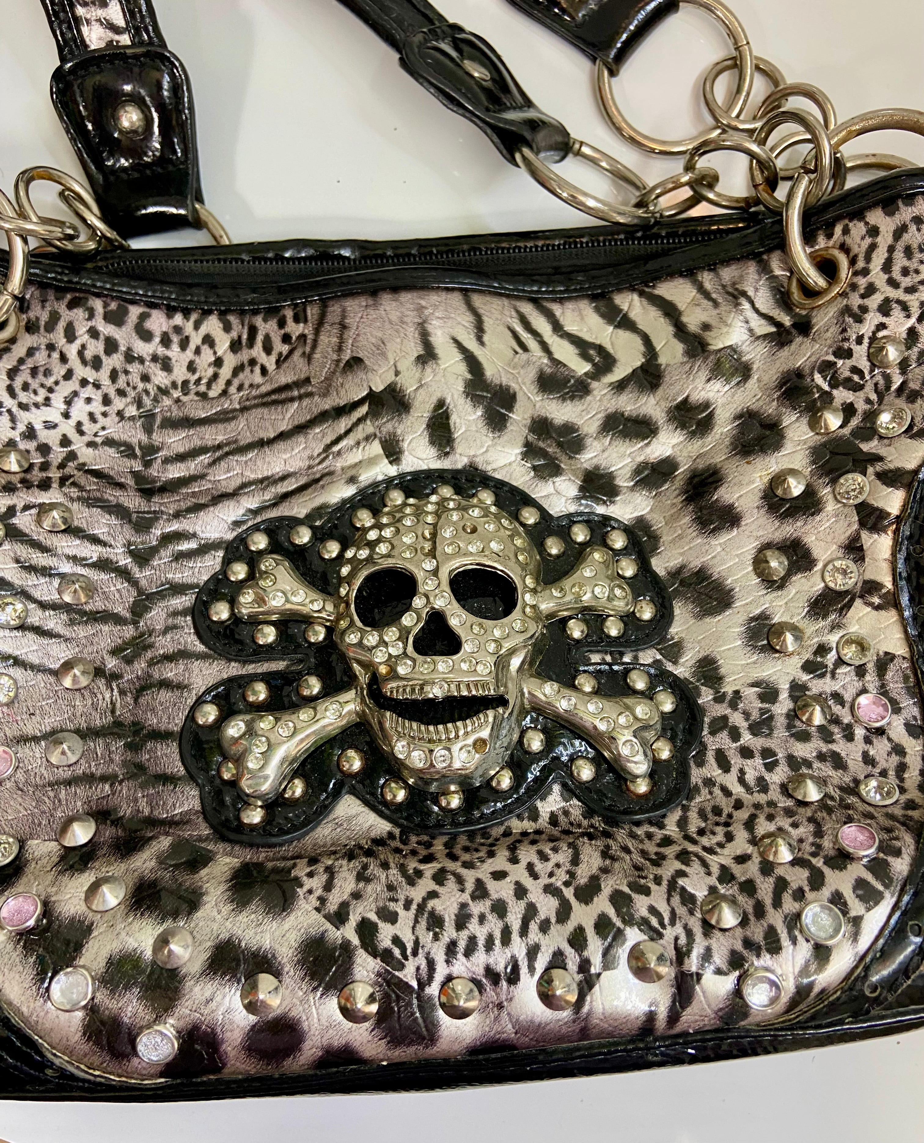 Studded Pirate Skull Purse
