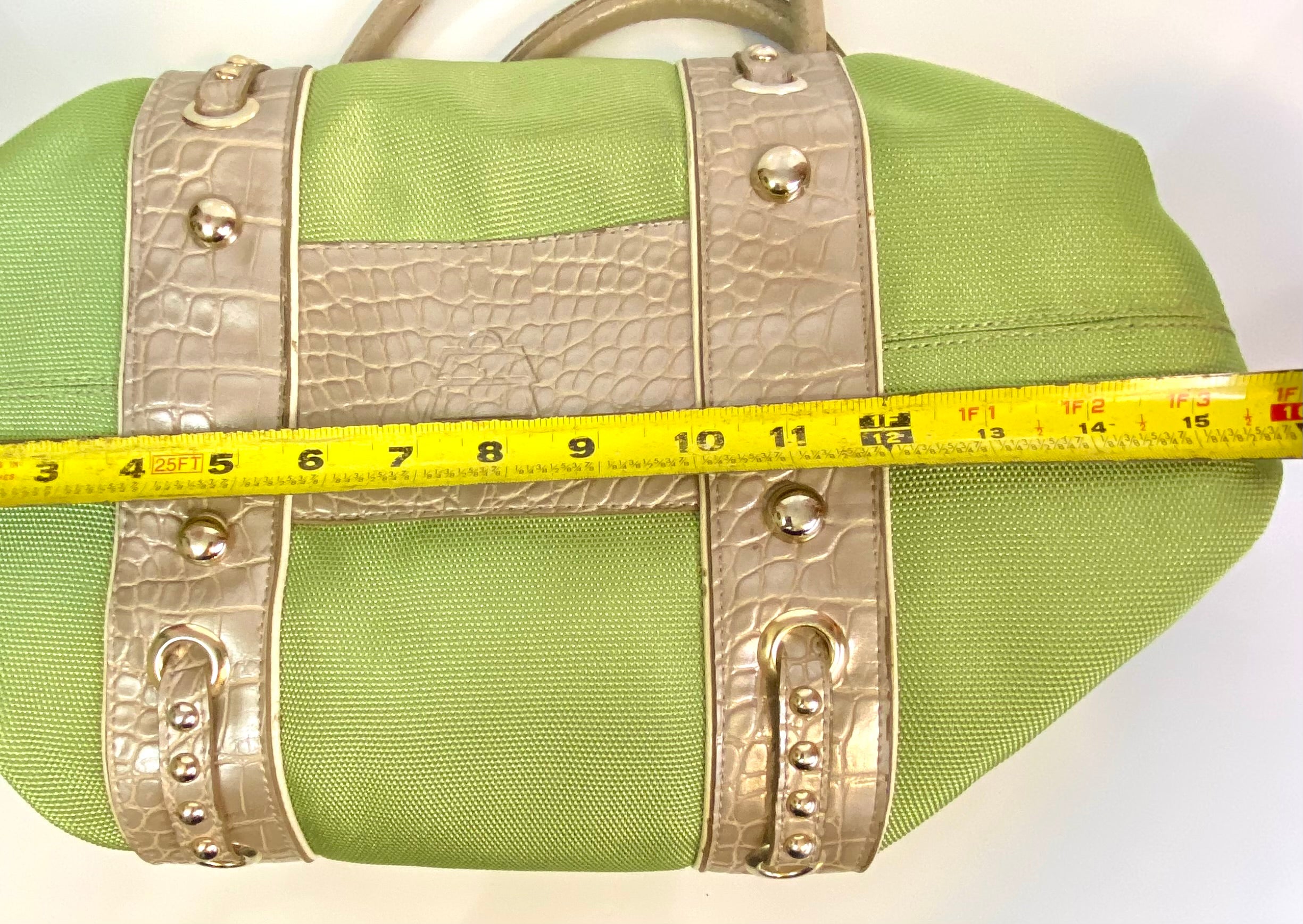 Kathy Van Zeeland canvas & vinyl trim Hangbag