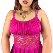 2000s Fuchsia Milkmaid Cami (L)