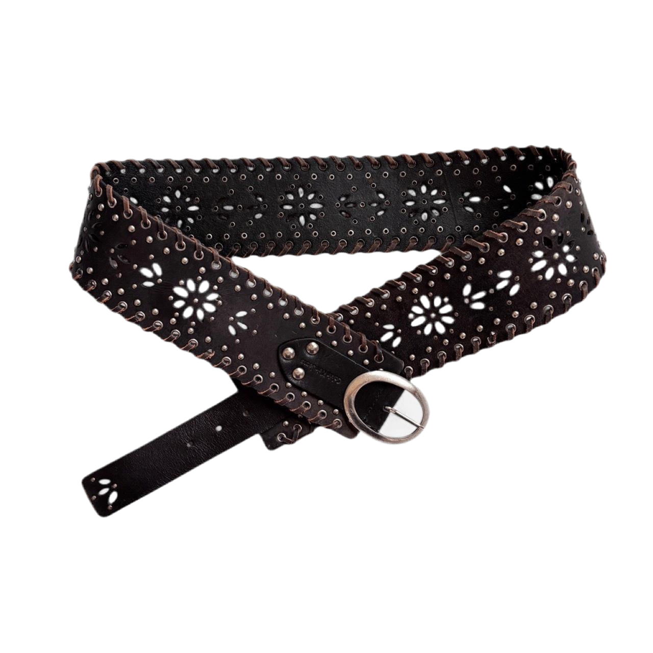 Y2K Chunky Studded Cutout Belt (XL)
