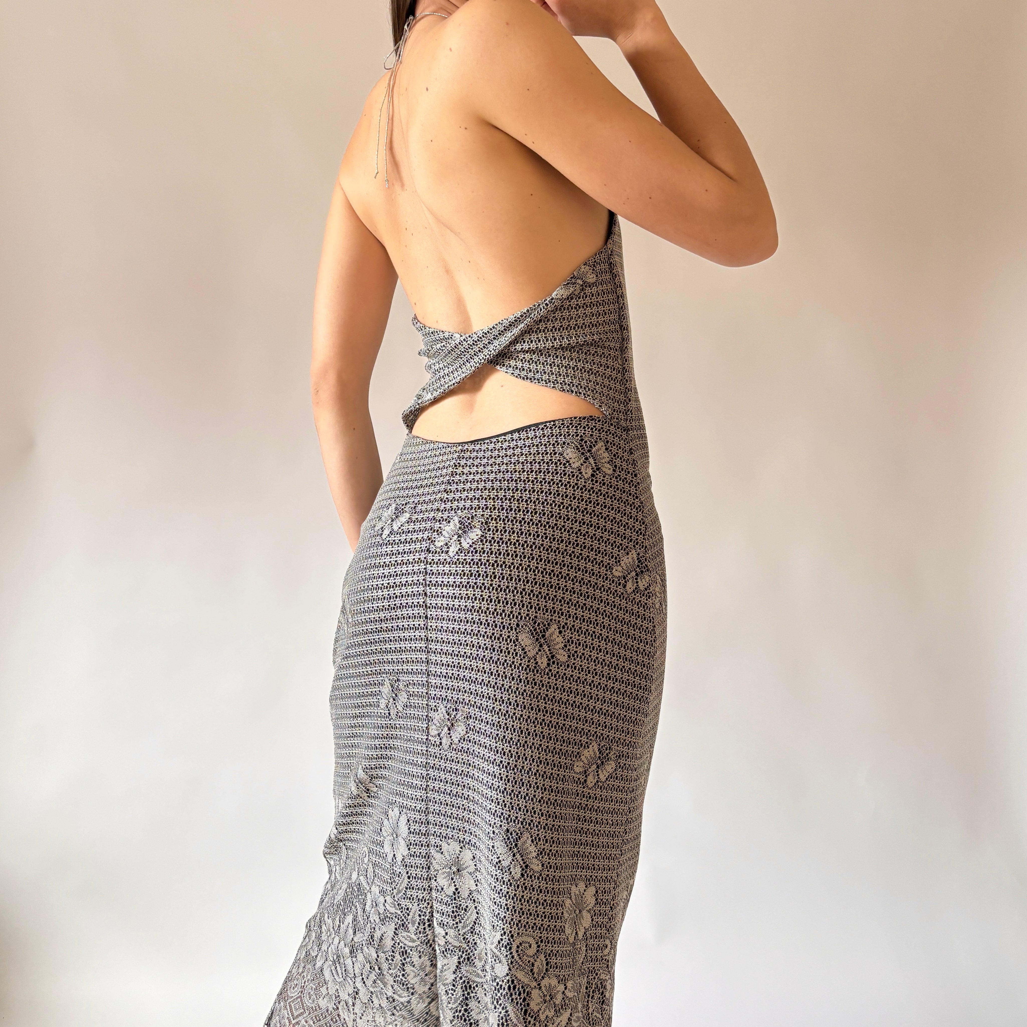 Y2K Butterfly Fringe Dress (S)