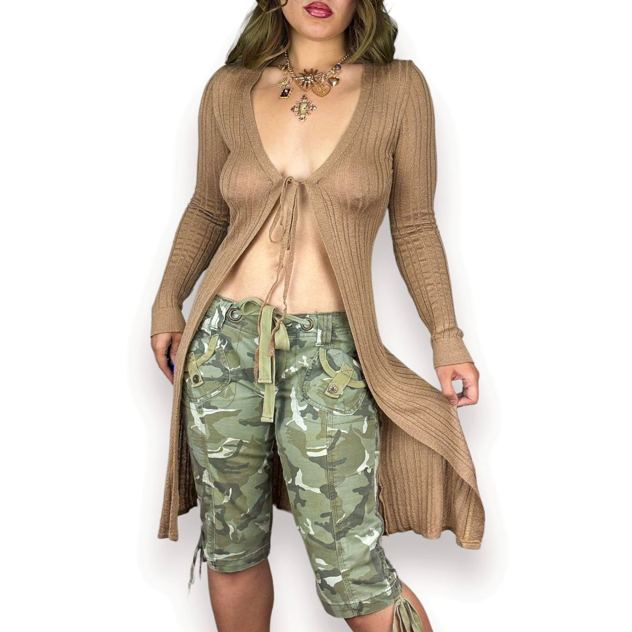 2000s Tie Front Duster Cardigan (S)