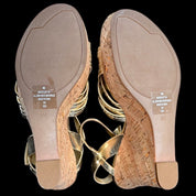 Guess Gold Platform Wedge Sandals (8)