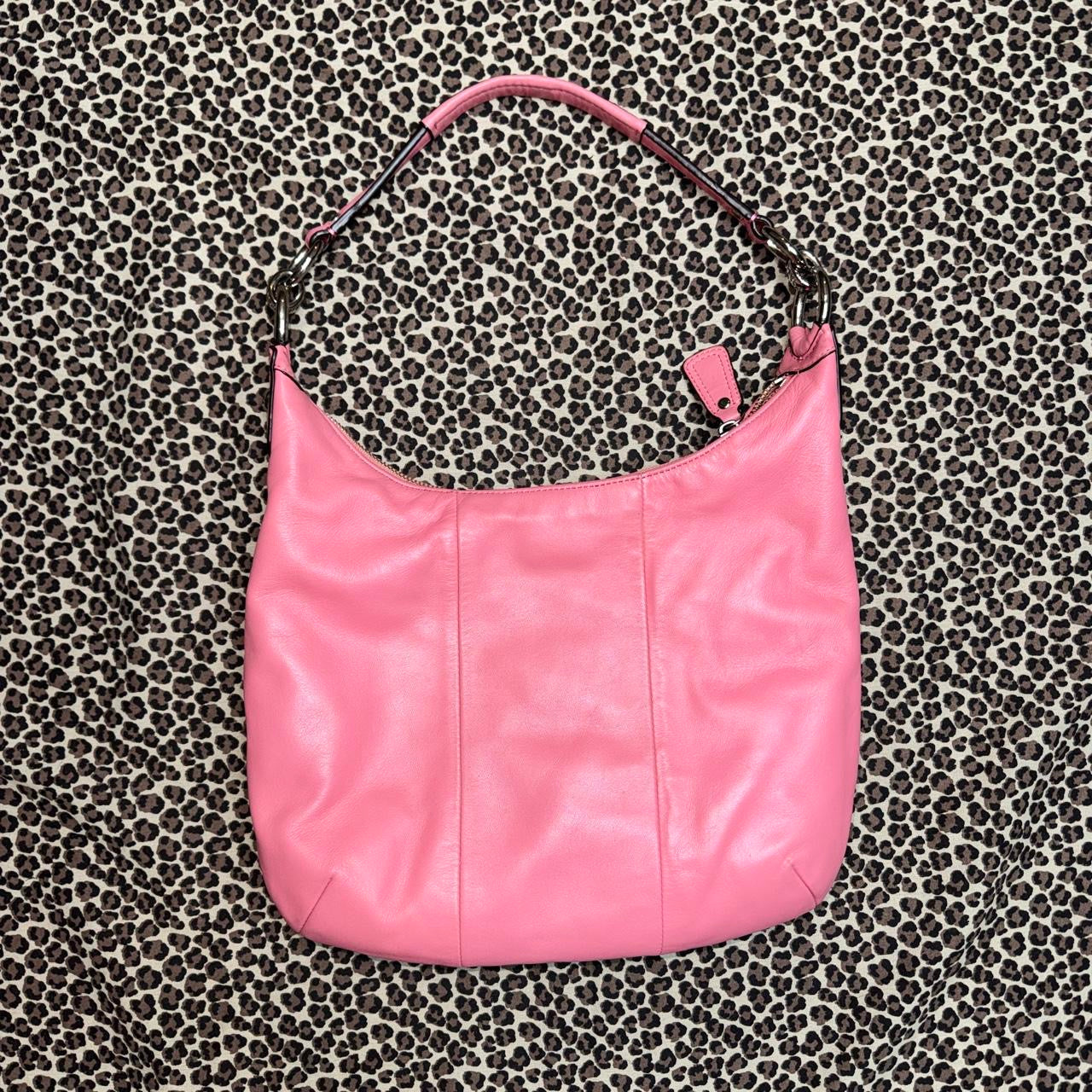 Vintage Coach Pink Leather Convertible Shoulder Bag