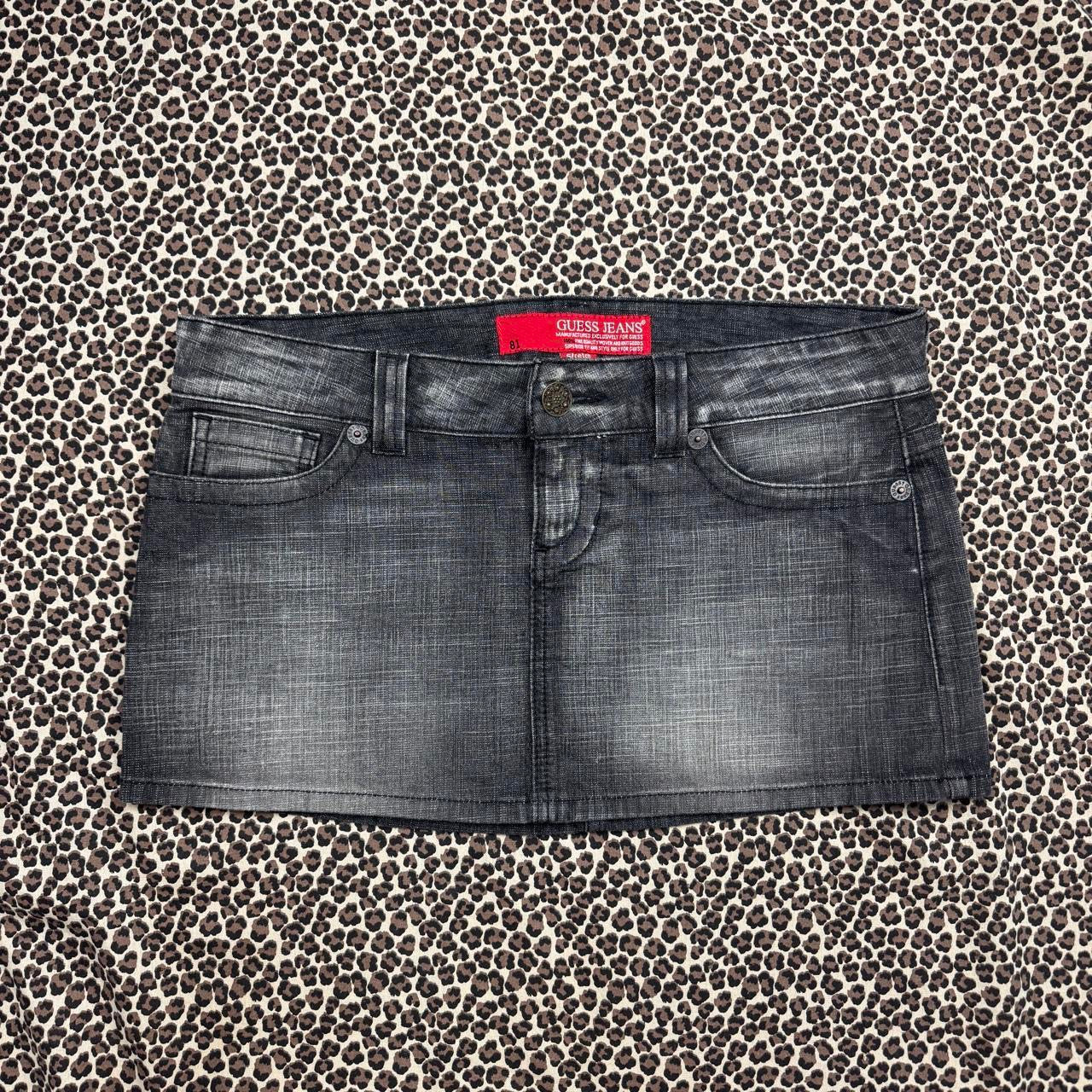 Guess Grey Denim Mini Skirt (M)