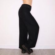 Y2K SARAH PACINI Black Wide Leg Pants (S)