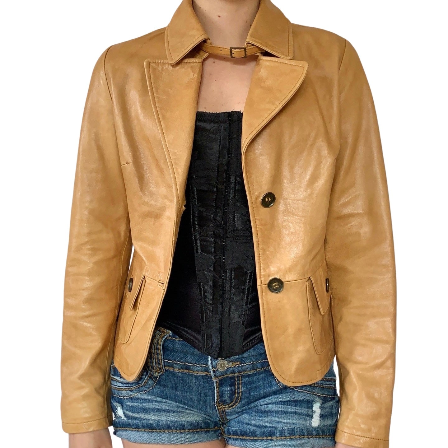 Italian Leather Blazer (S)