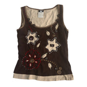 D&G “Always Check the Label” Button Floral Top (S)