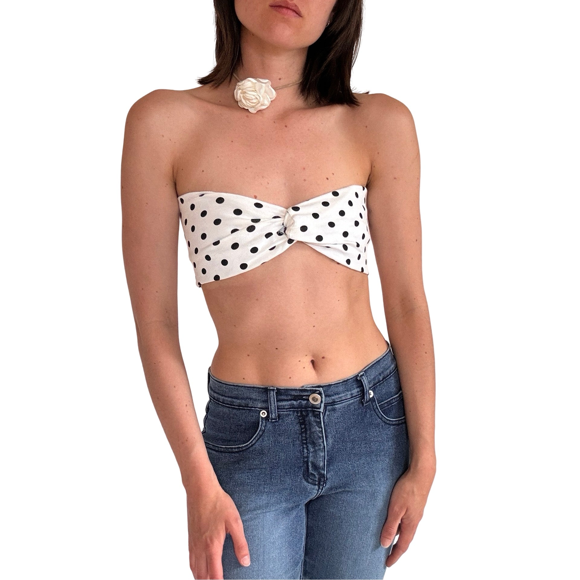90s Polka Dot Bandeau (S)