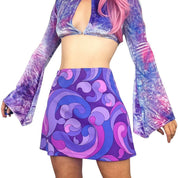 90s Express Psychedelic Mini Skirt (S/M)