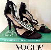 Kelly & Katie Black And Silver Rhinestone Heels (6)