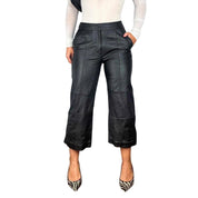 2000s Leather Wide Leg Capris (S)