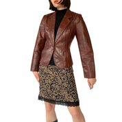Vintage 1970s Leather Blazer (S)