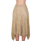 Y2K Italian Tan Faux Suede Fairy Maxi Skirt (S)