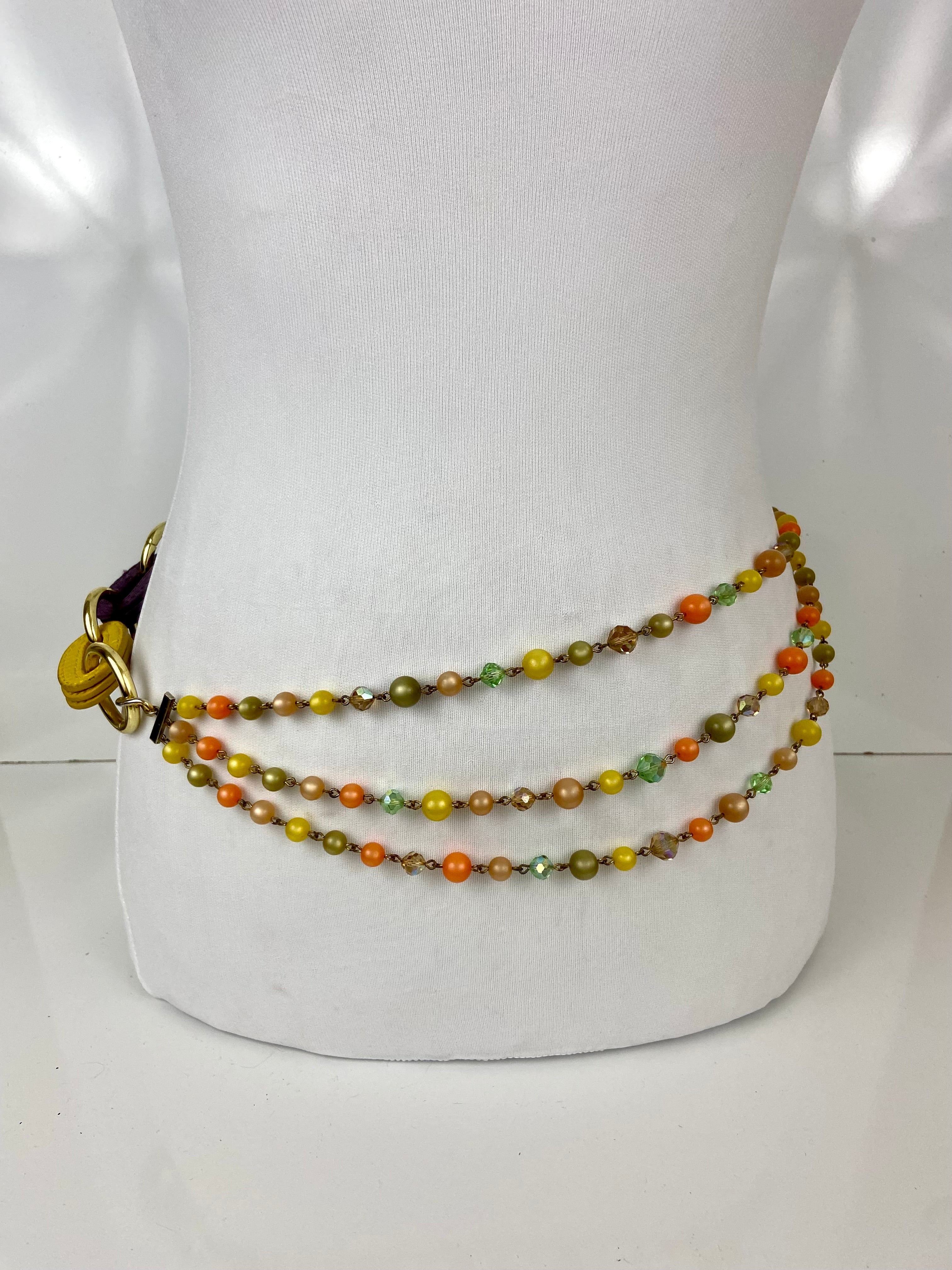 Multi colored layered belt