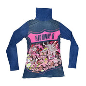 Custo Barcelona “Highway 9” Road Trip Graphic Turtleneck (L)