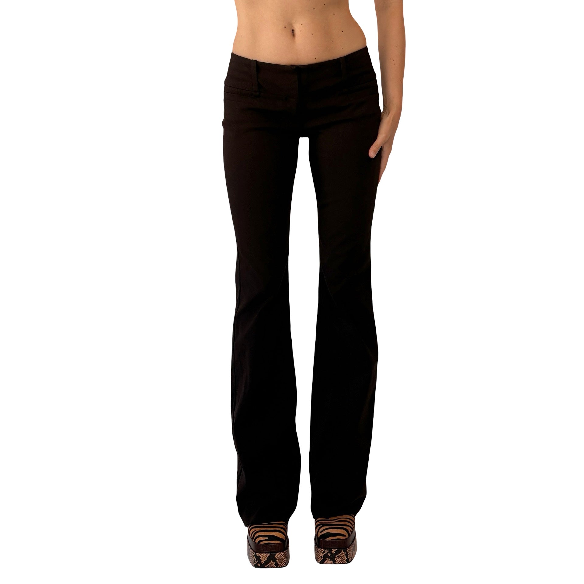 Y2K Brown Corpcore Trousers (XS/S)