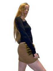 Off-the-Shoulder stretchy Black Long Sleeve (M)