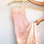 Vintage Peachy Lace Dress - Small